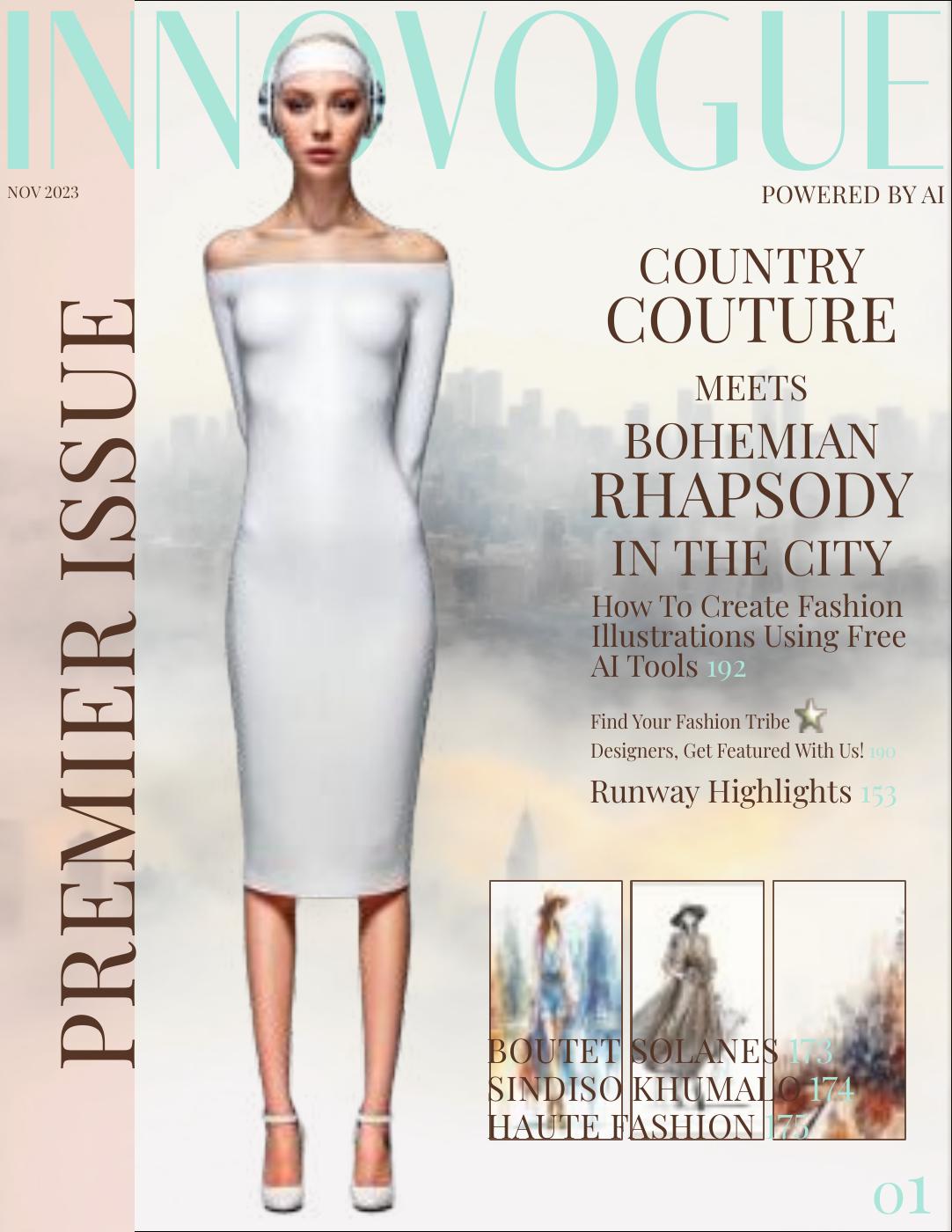 Premier edition cover of InnoVogue magazine